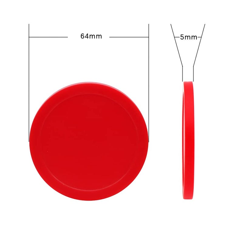 BERYLER 5 Pack Air Hockey Red Replacement, 2.5"" in Diameter, Thicker Pucks for Game Tables, Accessories, Equipment - Image 2